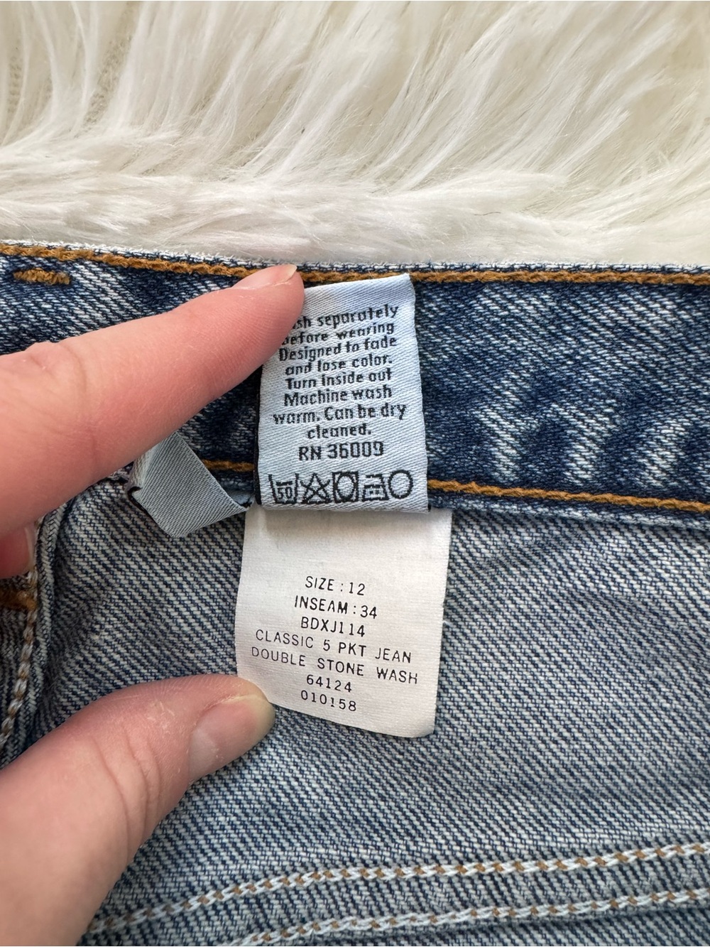 VTG Calvin Klein Classic 5 Pocket Jean Double Stonewash rigid mom jean sz 8/10 - Picture 8 of 13